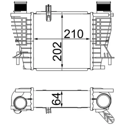 Chladič plniaceho vzduchu CI 264 000S /MAHLE/ - obr. 1