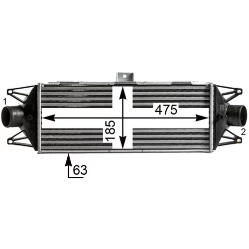 Chladič plniaceho vzduchu CI 438 000S /MAHLE/ - obr. 7