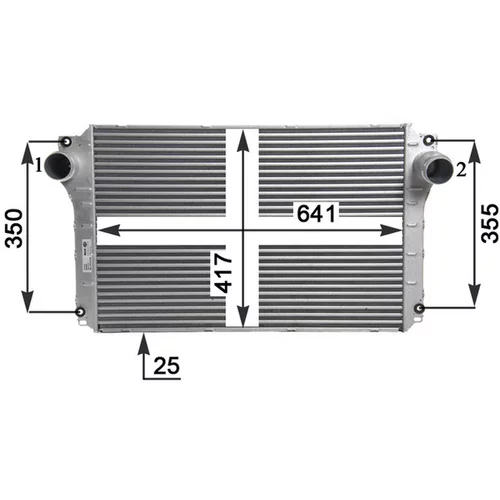 Chladič plniaceho vzduchu CI 463 000P /MAHLE/ - obr. 7