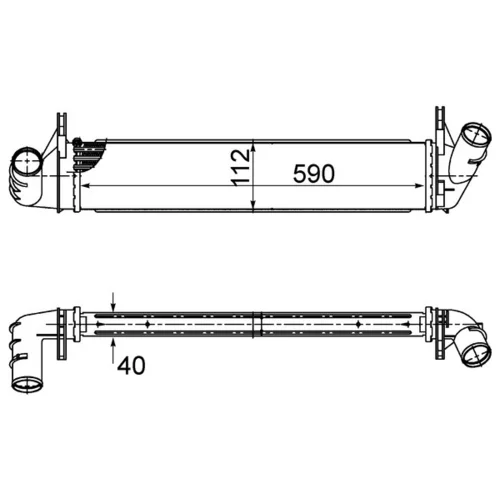 Chladič plniaceho vzduchu CI 495 000S /MAHLE/