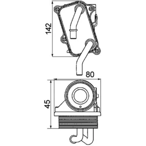Chladič motorového oleja CLC 24 000P /MAHLE/ - obr. 2