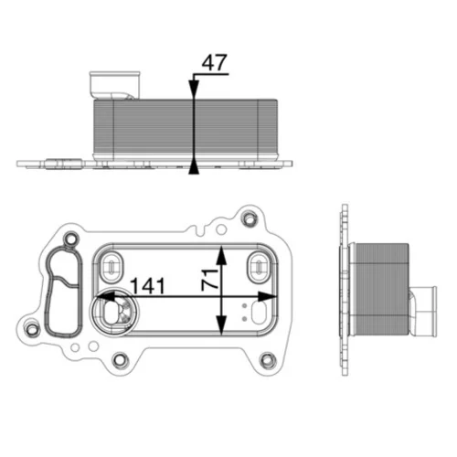 Chladič motorového oleja CLC 79 000P /MAHLE/ - obr. 2