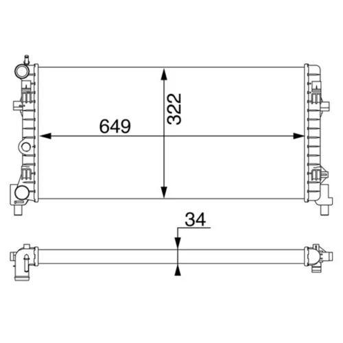Chladič motora CR 1096 000S /MAHLE/ - obr. 1