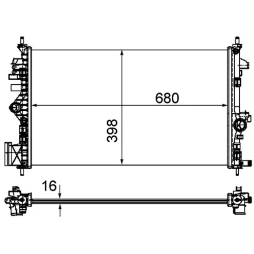 Chladič motora CR 1099 000P /MAHLE/ - obr. 1