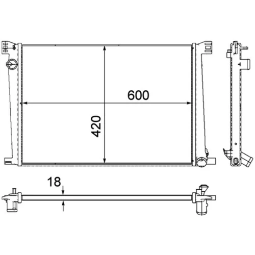 Chladič motora CR 1123 000P /MAHLE/ - obr. 1