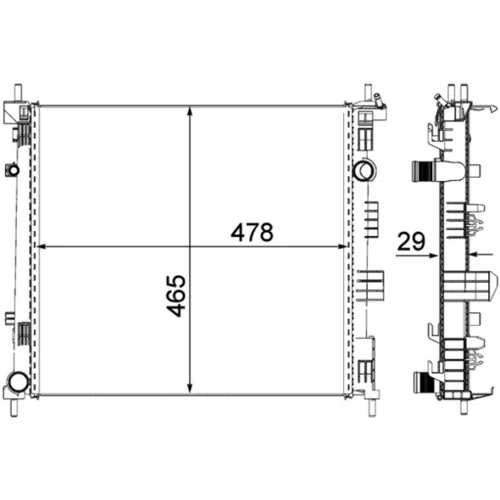 Chladič motora CR 1288 000P /MAHLE/ - obr. 1