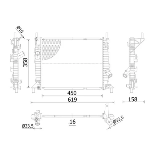 Chladič motora CR 1352 000S /MAHLE/ - obr. 1