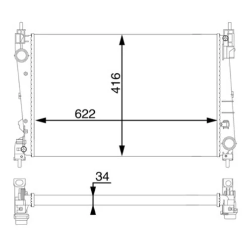 Chladič motora MAHLE CR 1582 000S