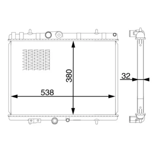 Chladič motora MAHLE CR 1597 000S