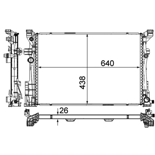 Chladič motora CR 2170 000P /MAHLE/ - obr. 1
