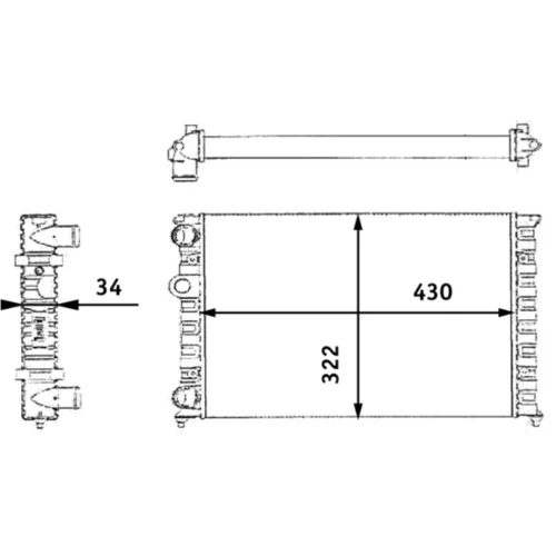 Chladič motora MAHLE CR 364 000S