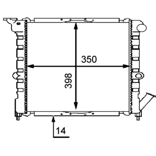 Chladič motora CR 445 000P /MAHLE/ - obr. 1