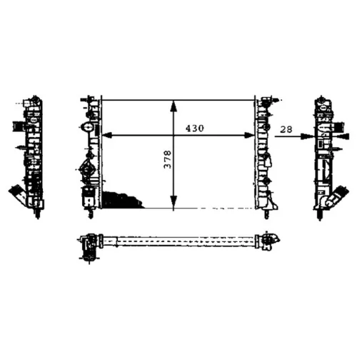 Chladič motora CR 449 000P /MAHLE/ - obr. 1