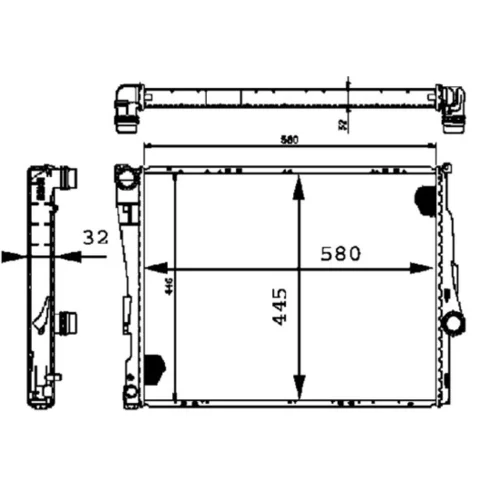 Chladič motora CR 456 000P /MAHLE/ - obr. 1