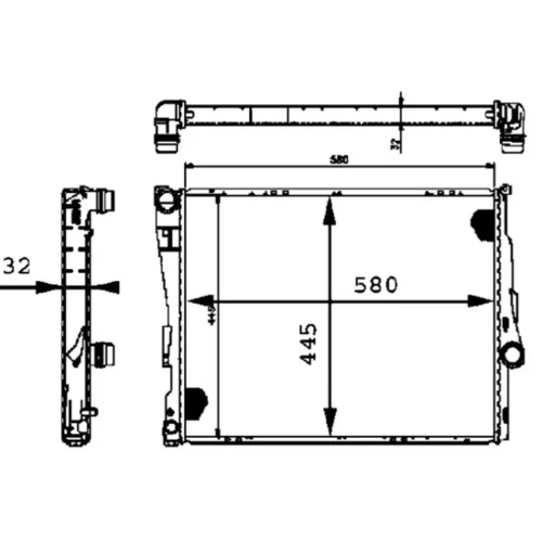 Chladič motora CR 458 000P /MAHLE/ - obr. 1