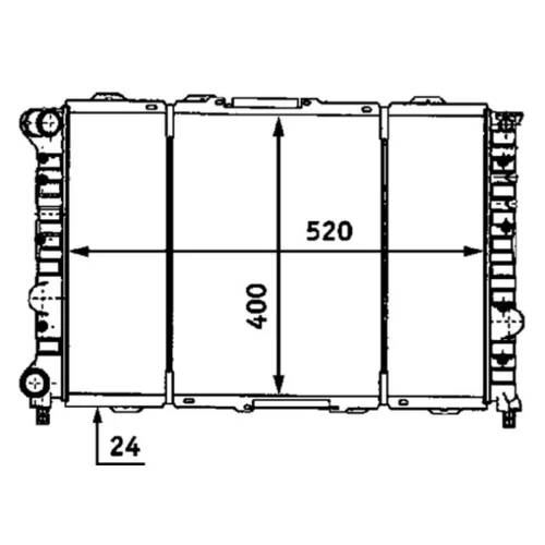 Chladič motora CR 519 000S /MAHLE/ - obr. 1