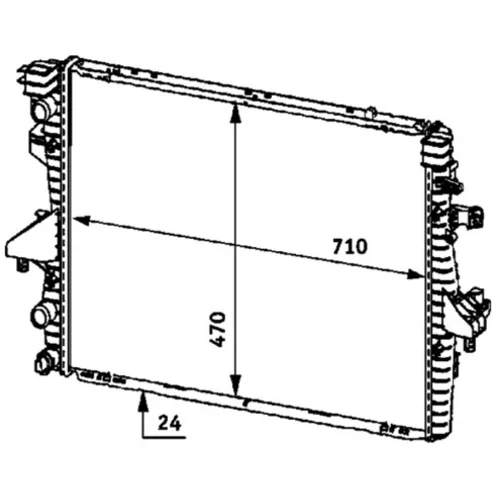 Chladič motora CR 585 000P /MAHLE/ - obr. 1