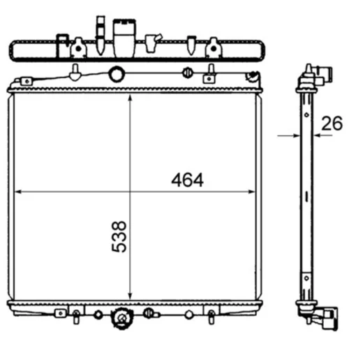 Chladič motora CR 852 000S /MAHLE/ - obr. 1