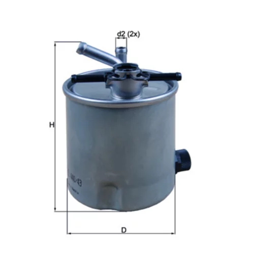 Palivový filter KL 440/43 /MAHLE/ - obr. 2