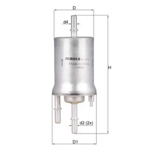 Palivový filter KL 572 /MAHLE/ - obr. 2