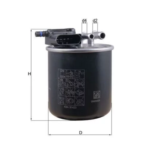 Palivový filter KL 949 /MAHLE/ - obr. 2