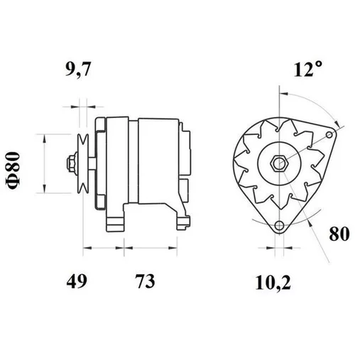 Alternátor MG 123 /MAHLE/ - obr. 1