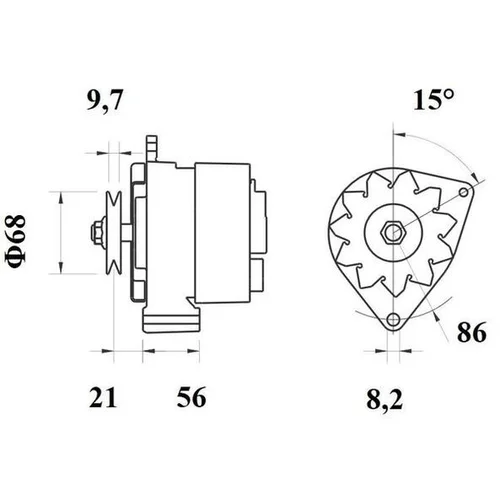 Alternátor MG 187 /MAHLE/ - obr. 1