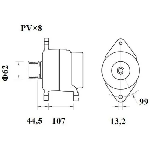 Alternátor MG 898 /MAHLE/ - obr. 1