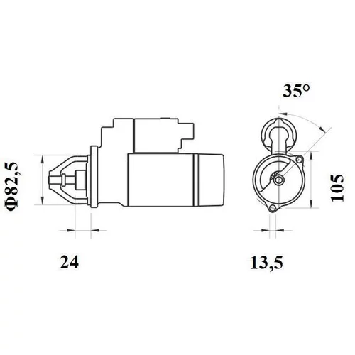 Štartér MS 157 /MAHLE/ - obr. 1