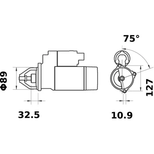 Štartér MS 333 /MAHLE/ - obr. 1