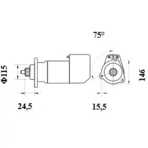 Štartér MS 495 /MAHLE/ - obr. 1
