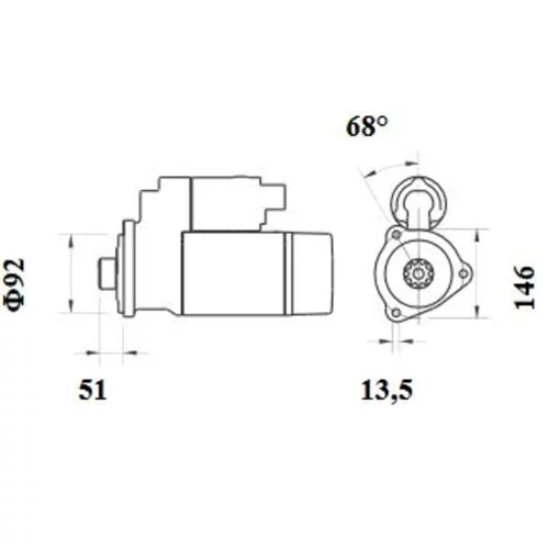 Štartér MS 778 /MAHLE/ - obr. 1