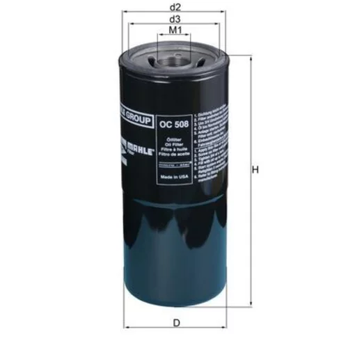 Olejový filter MAHLE OC 508