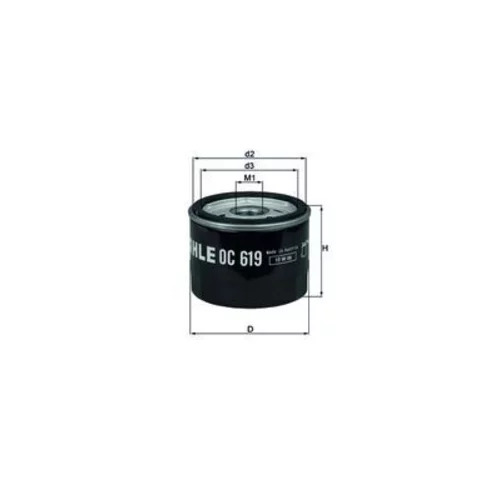 Olejový filter OC 619 /MAHLE/ - obr. 2