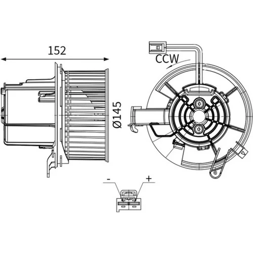 Vnútorný ventilátor MAHLE AB 147 000S