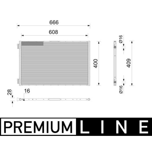 Kondenzátor klimatizácie MAHLE AC 1191 000P