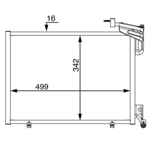 Kondenzátor klimatizácie AC 21 000S /MAHLE/ - obr. 1