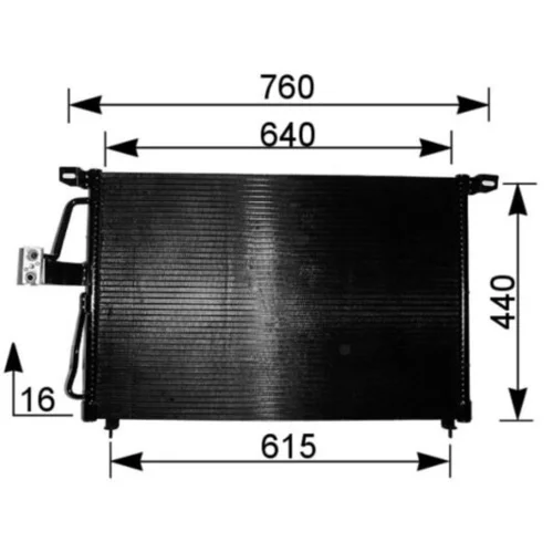 Kondenzátor klimatizácie AC 224 000S /MAHLE/ - obr. 1