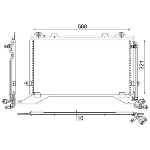Kondenzátor klimatizácie AC 248 000S /MAHLE/ - obr. 1
