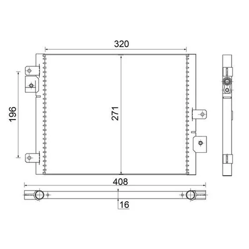 Kondenzátor klimatizácie AC 354 000S /MAHLE/ - obr. 1