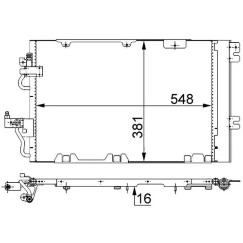 Kondenzátor klimatizácie AC 375 000S /MAHLE/ - obr. 1