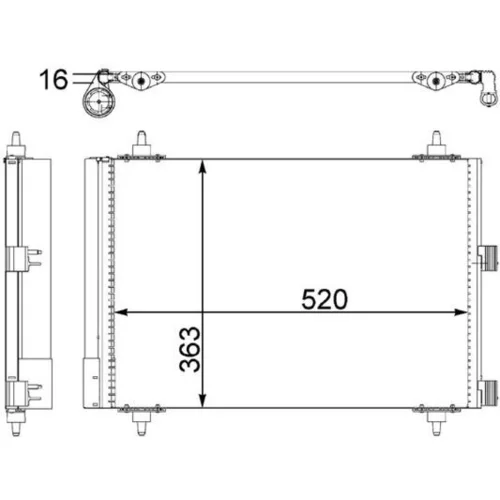 Kondenzátor klimatizácie AC 447 000S /MAHLE/ - obr. 1
