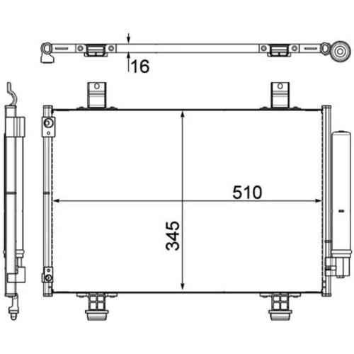 Kondenzátor klimatizácie AC 456 000P /MAHLE/ - obr. 2