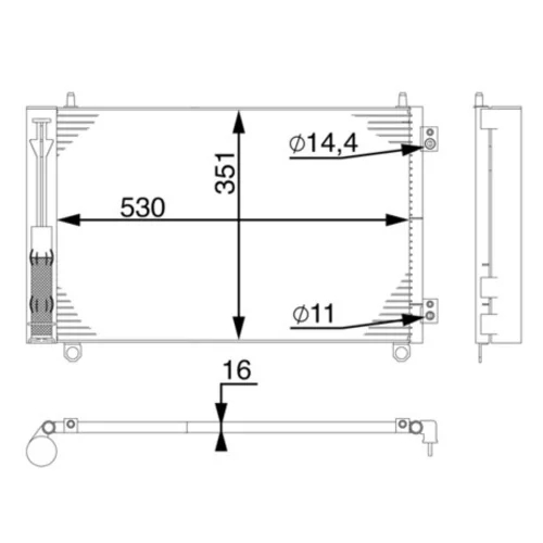 Kondenzátor klimatizácie AC 664 000S /MAHLE/ - obr. 1