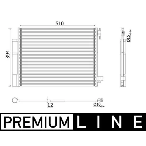 Kondenzátor klimatizácie AC 73 000P /MAHLE/ - obr. 1