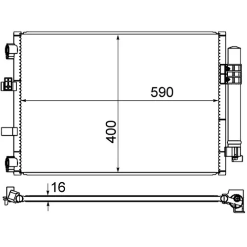 Kondenzátor klimatizácie AC 861 000S /MAHLE/ - obr. 1