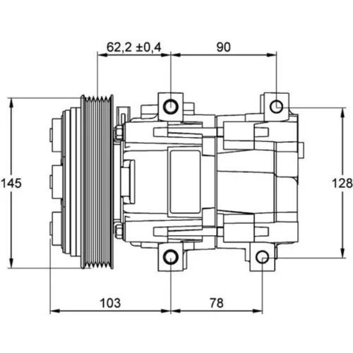 Kompresor klimatizácie ACP 843 000P /MAHLE/ - obr. 1