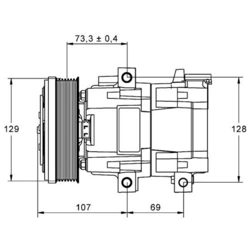 Kompresor klimatizácie ACP 855 000P /MAHLE/ - obr. 4