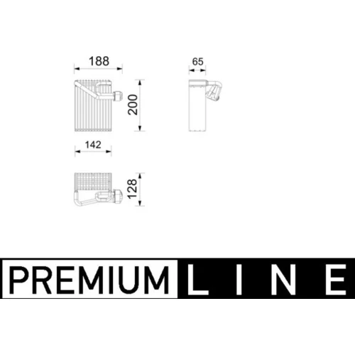 Výparník klimatizácie MAHLE AE 272 000P