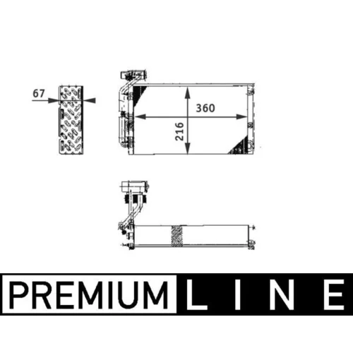 Výparník klimatizácie MAHLE AE 61 000P